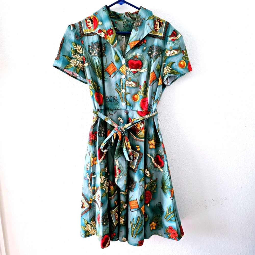 Colorful Patterned Women's Dress
